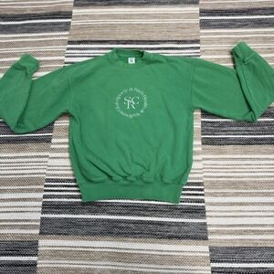 Sporty & Rich Sweatshirt Women's XS Green Health & Wellness Club Graphic USA